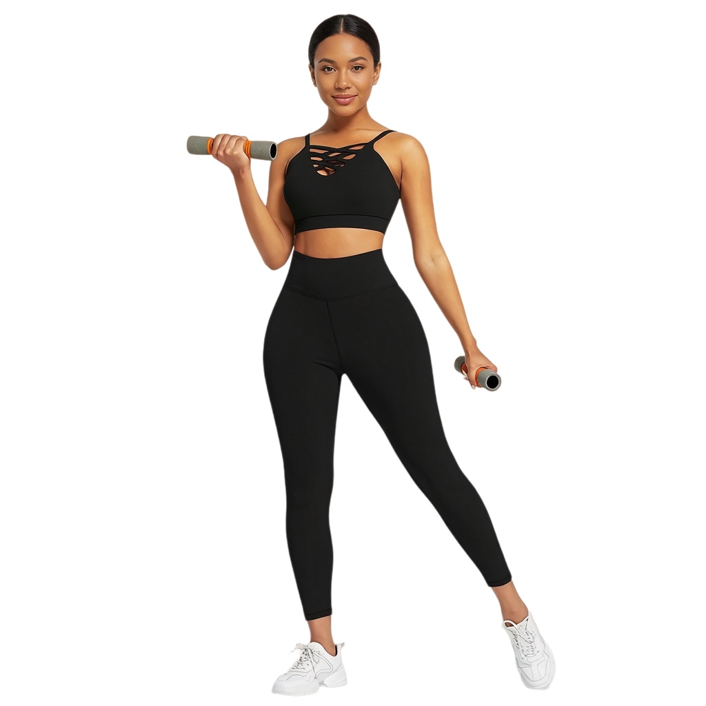 Yoga For Fitness - 3ピース レディース ヨガ フィットネスセット - ジム