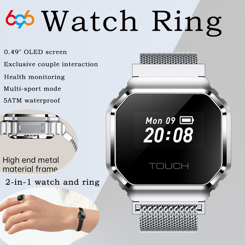 Gymnastics Rings - 2026年新型 0.49インチOLEDスクリーン スマートリング 専用カップルインタラクション 心拍数 睡眠モニター