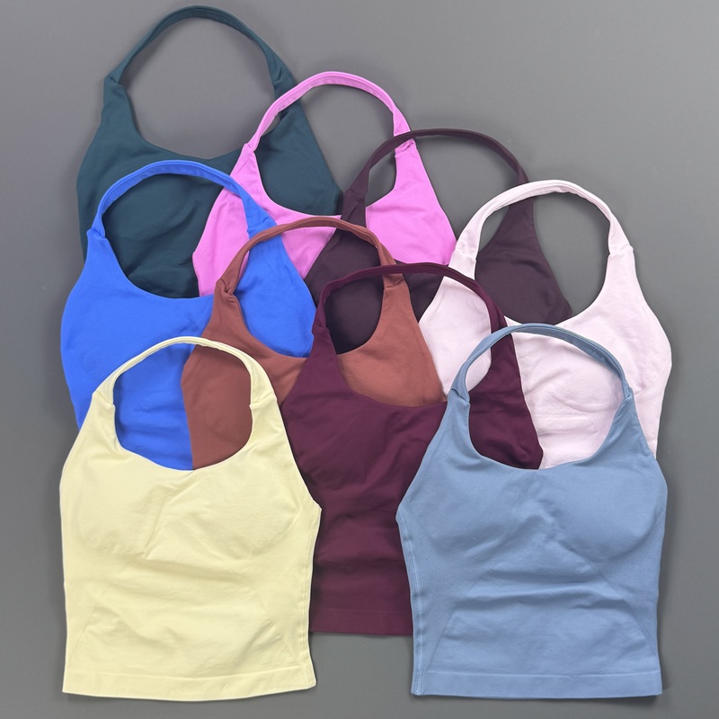Yoga Daily Fitness - ロングラインストラップトップ女性用ノースリーブアスレチックベストソフトストレッチ通気性ジムランニングヨガデイリーワークアウトフィットネスホルター
