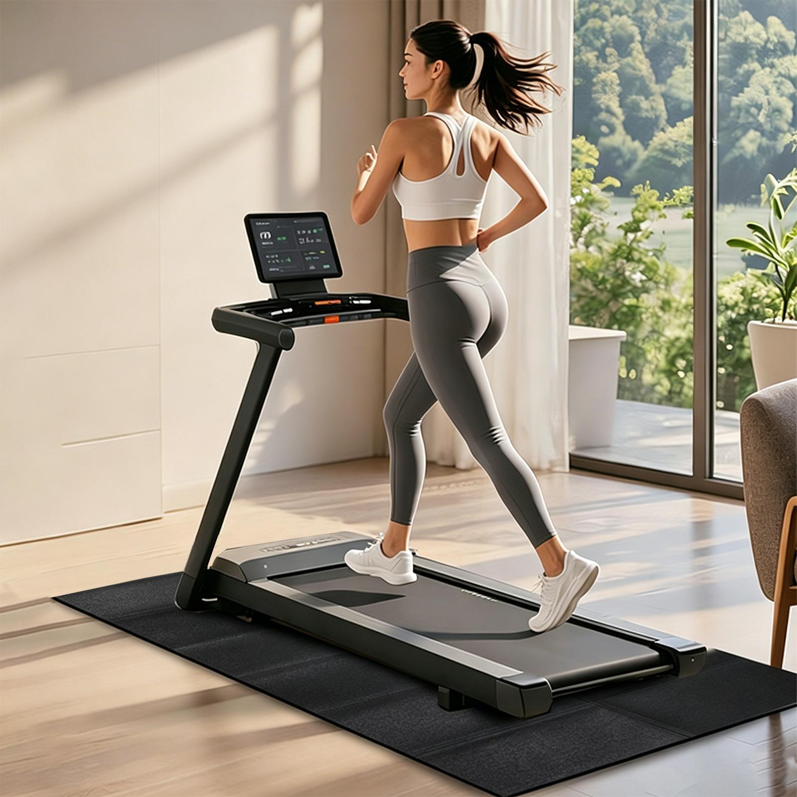 トレッドミルマット振動吸収ヘビーデューティトレッドミルフロア - Yoga For Fitness のレビューと価格