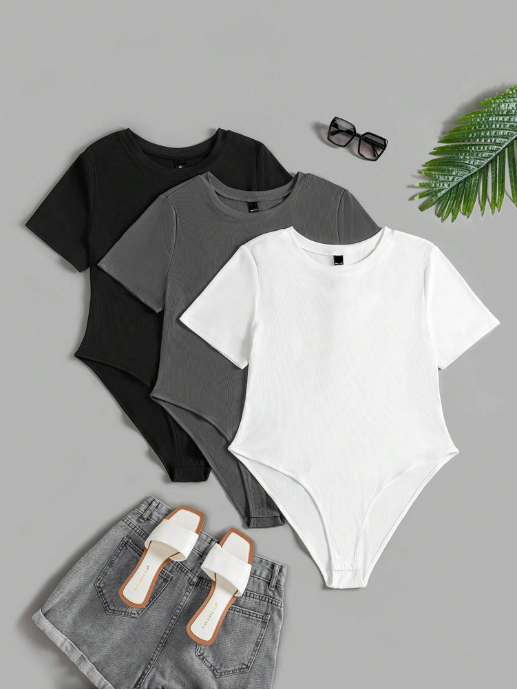 プラスサイズ レディース ラウンドネック 半袖 ジャンプスー - Yoga Fitness Wear のレビューと価格