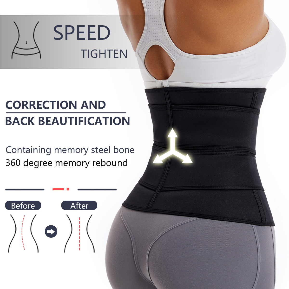 女性用ウエストトレーナーベルト ダブルストラップ ジッパー  - Weight Lifting Belt のレビューと価格