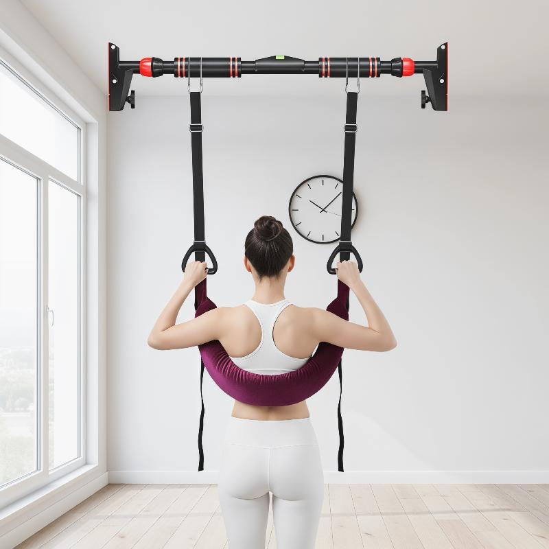 ホームジム腰椎牽引ベルト 調節可能な水平バー ストレッチバッ - Weight Lifting Belt のレビューと価格