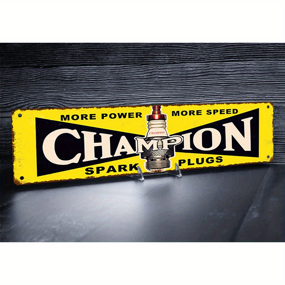 ヴィンテージチャンピオンスパークプラグメタルティンサイン、レ - Victor Racket Jetspeed のレビューと価格