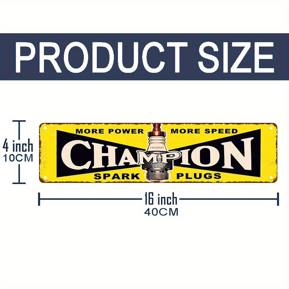ヴィンテージチャンピオンスパークプラグメタルティンサイン、レ - Victor Racket Jetspeed のレビューと価格