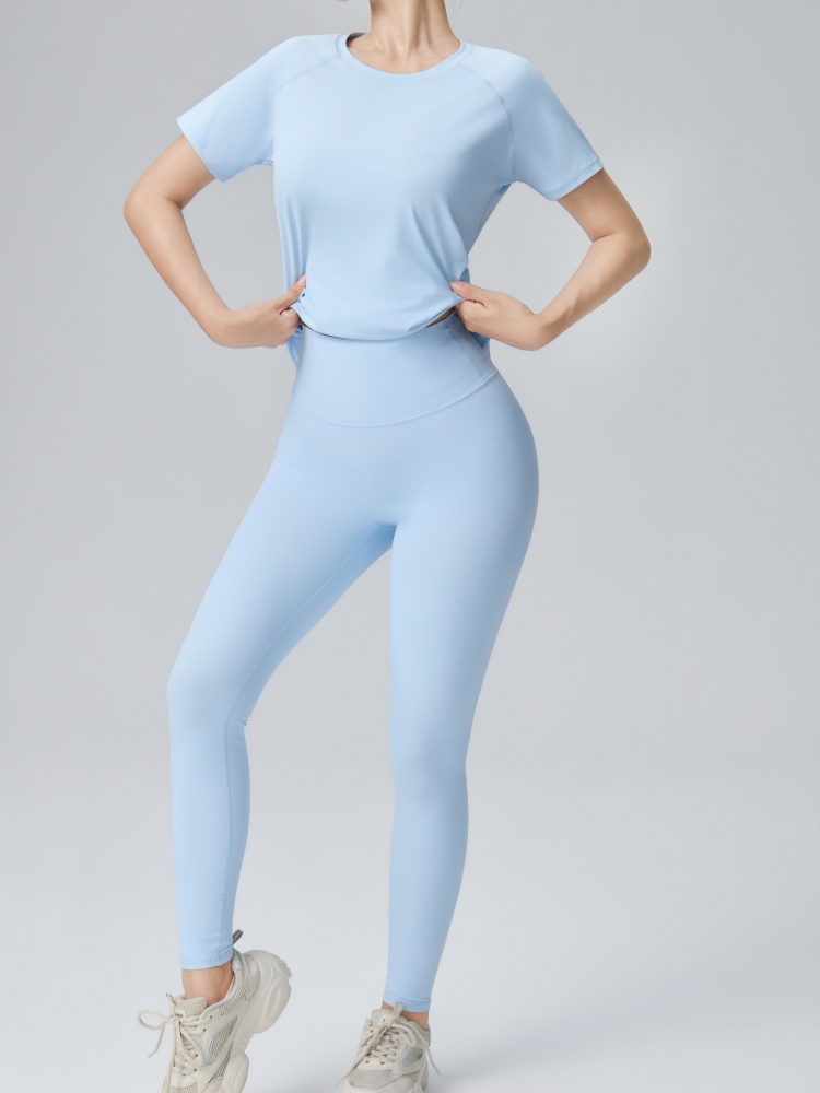 デイリーカジュアル半袖ヨガパンツセット、シンプルで快適なフィ - Yoga Daily Fitness のレビューと価格