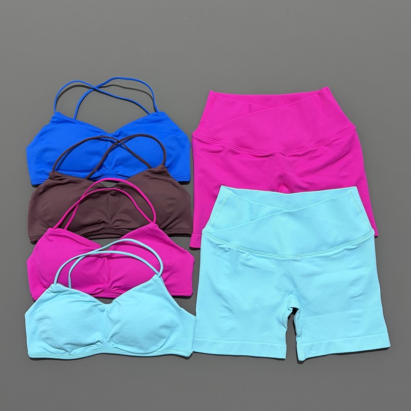 2ピース ビジョンジムセット レディース ヨガ クロップトッ - Yoga Fitness Wear のレビューと価格