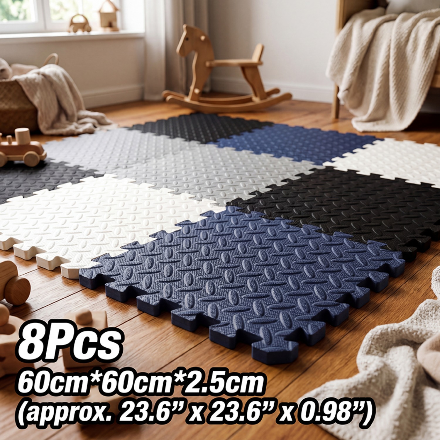 8 個 60 × 60 センチメートル EVA フォームマッ - Yoga Fitness Rooms のレビューと価格