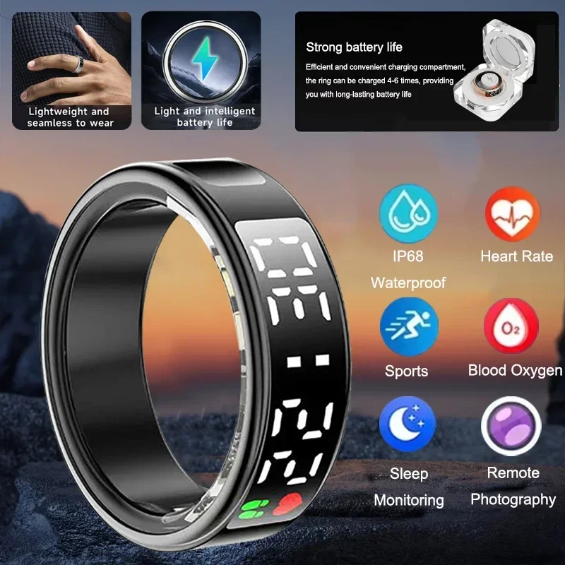 スマートリング男性女性心拍数血中酸素モニターマルチ 5ATM - Gymnastics Rings のレビューと価格