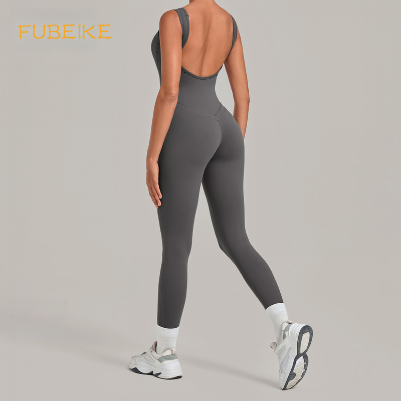 ヨガジャンプスーツ、背中が大きく開いたタイトフィットランニン - Yoga Fitness Wear のレビューと価格