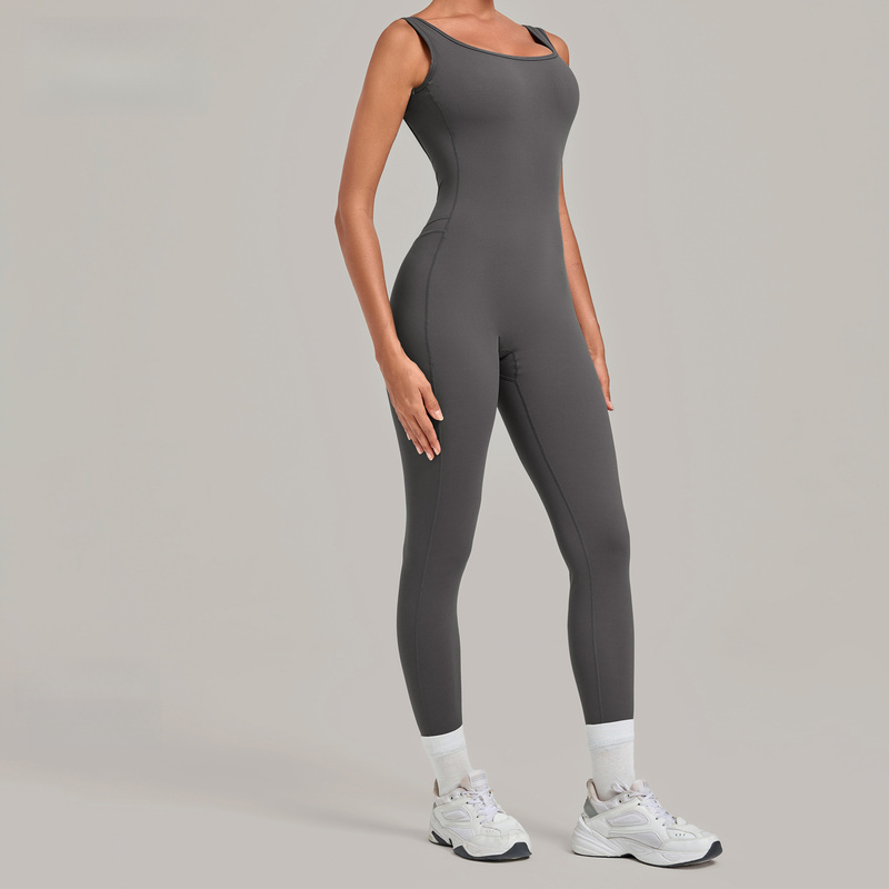 ヨガジャンプスーツ、背中が大きく開いたタイトフィットランニン - Yoga Fitness Wear のレビューと価格