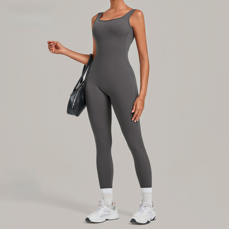 ヨガジャンプスーツ、背中が大きく開いたタイトフィットランニン - Yoga Fitness Wear のレビューと価格